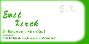 emil kirch business card